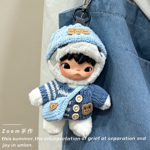 适配泡泡玛特Hirono小野暗场娃衣借过玩偶衣服17cm空壳颠倒服装