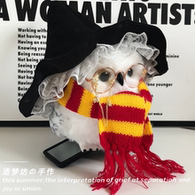 哈利波特周边海德薇围巾配饰眼镜环球影城猫头鹰娃衣服帽子雪信使