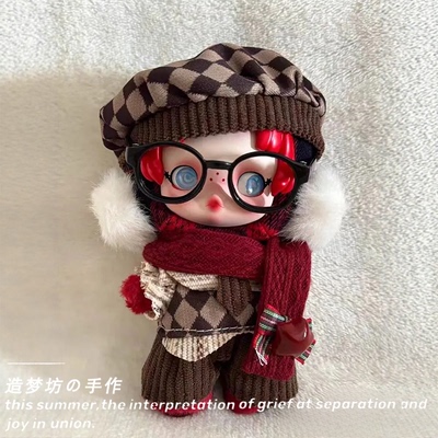 sp冬日乐章摇滚乐娃衣skullpanda二代搪胶毛绒娃衣可可颂娃娃衣服