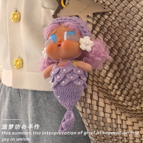 泡泡玛特哭娃娃衣一起冲浪crybaby度假系列vacation搪胶挂件衣服