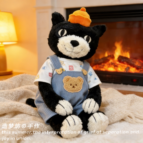 适用于jellycat吉利猫衣服32cm猫老板毛绒玩偶娃衣毛衣围巾配饰