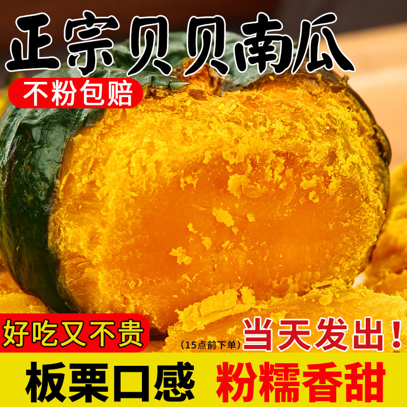 正宗贝贝南瓜新鲜水果蔬菜板栗味小南瓜5斤栗面老瓜宝宝孕妇粉糯