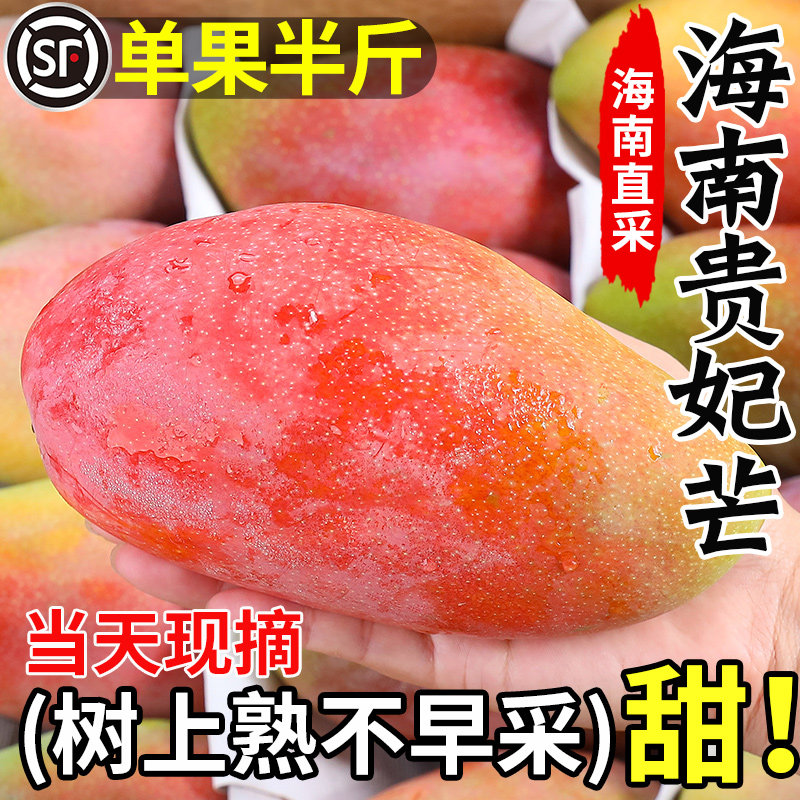 海南贵妃芒芒果新鲜10水果大果当季整箱树上熟红金龙辣椒芒