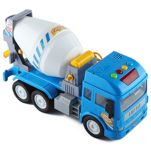 大号林达音乐声光水泥泵车罐车搅拌车工程车模型儿童男孩子玩具车