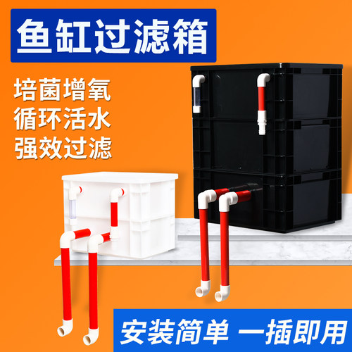 周转箱过滤箱鱼缸水循环净水系统
