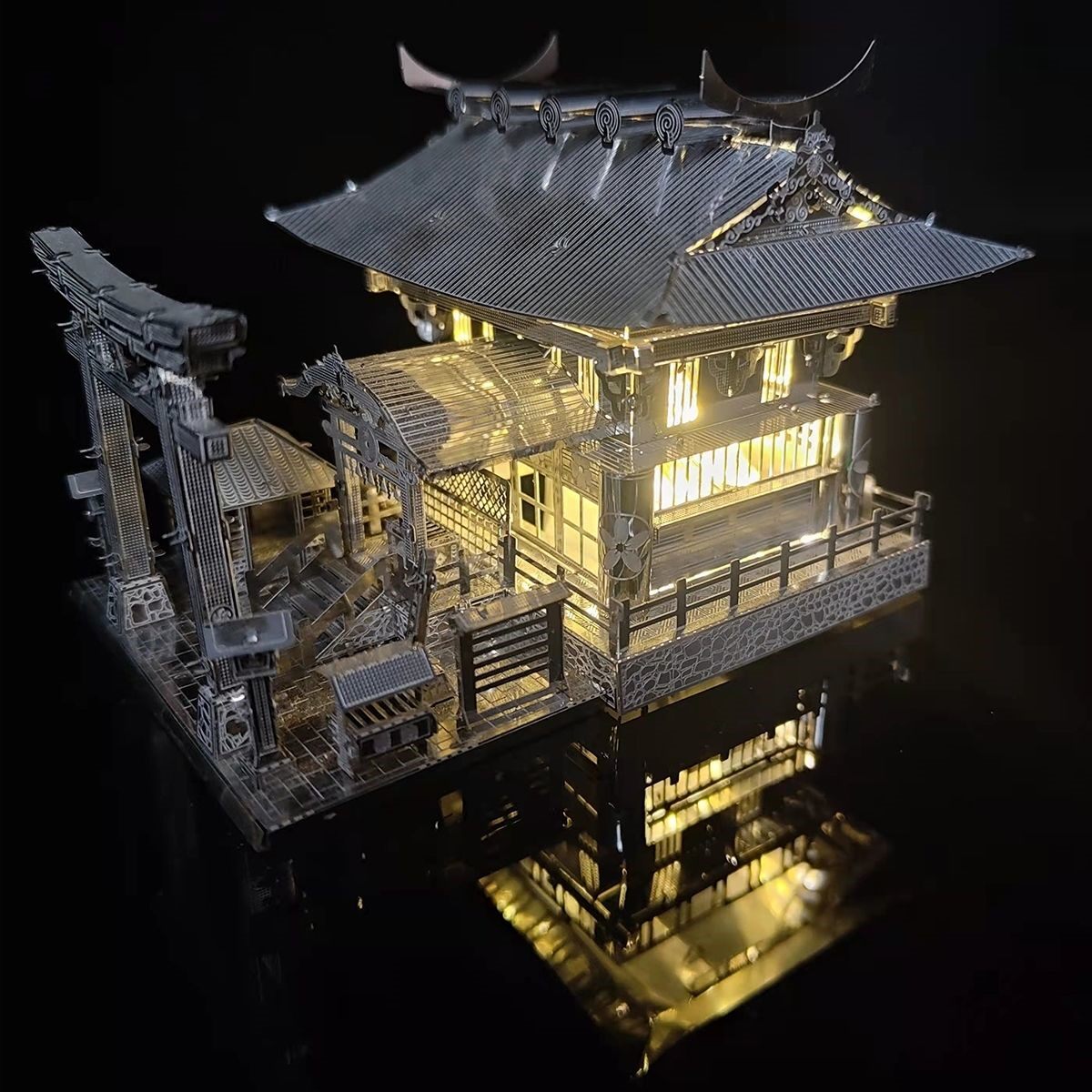 양원사  인터넷 연예인 창조적 인 금속 장난감 3D 입체 퍼즐 DIY 수제 모델 퍼즐 조립 건물