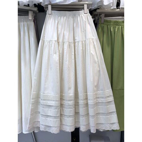 Solid color high waist sliming skirt women纯色高腰显瘦半身裙