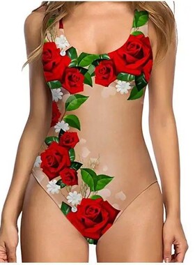 Micro elastic printed sleeveless jumpsuit微弹印花无袖连体衣