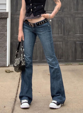 Casual simple low waist overalls休闲简约百搭低腰工装牛仔长裤