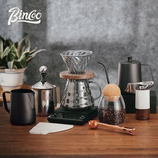 手磨咖啡机套装咖啡研磨机家用手摇磨豆机研磨器电动小型全套复古