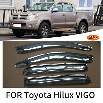 For Hilux vigo  D-MAX DMAX Chrome Door Visor电镀雨挡