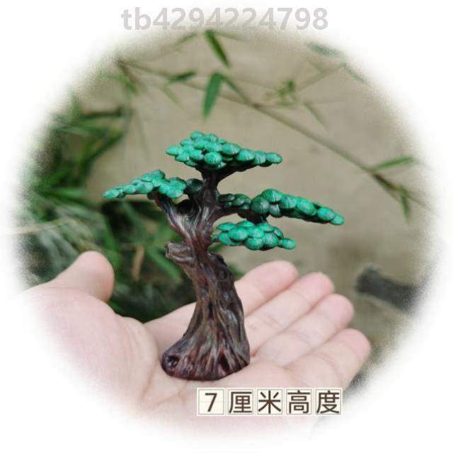 青松盆景袖珍松树枯!指尖倒挂景观饰品装饰摆件微山石山水迎客松