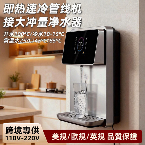 110V伏220V饮水机即热式冷热壁挂式UV消毒管线机接净水器直饮茶吧
