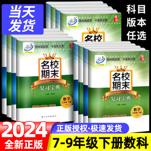 7.8.9年级同步练习册检测试题训练总复习资料作业本考试卷子辅导书 BFB系列 名校期末复习宝典七八九年级下册 数学科学 浙教版
