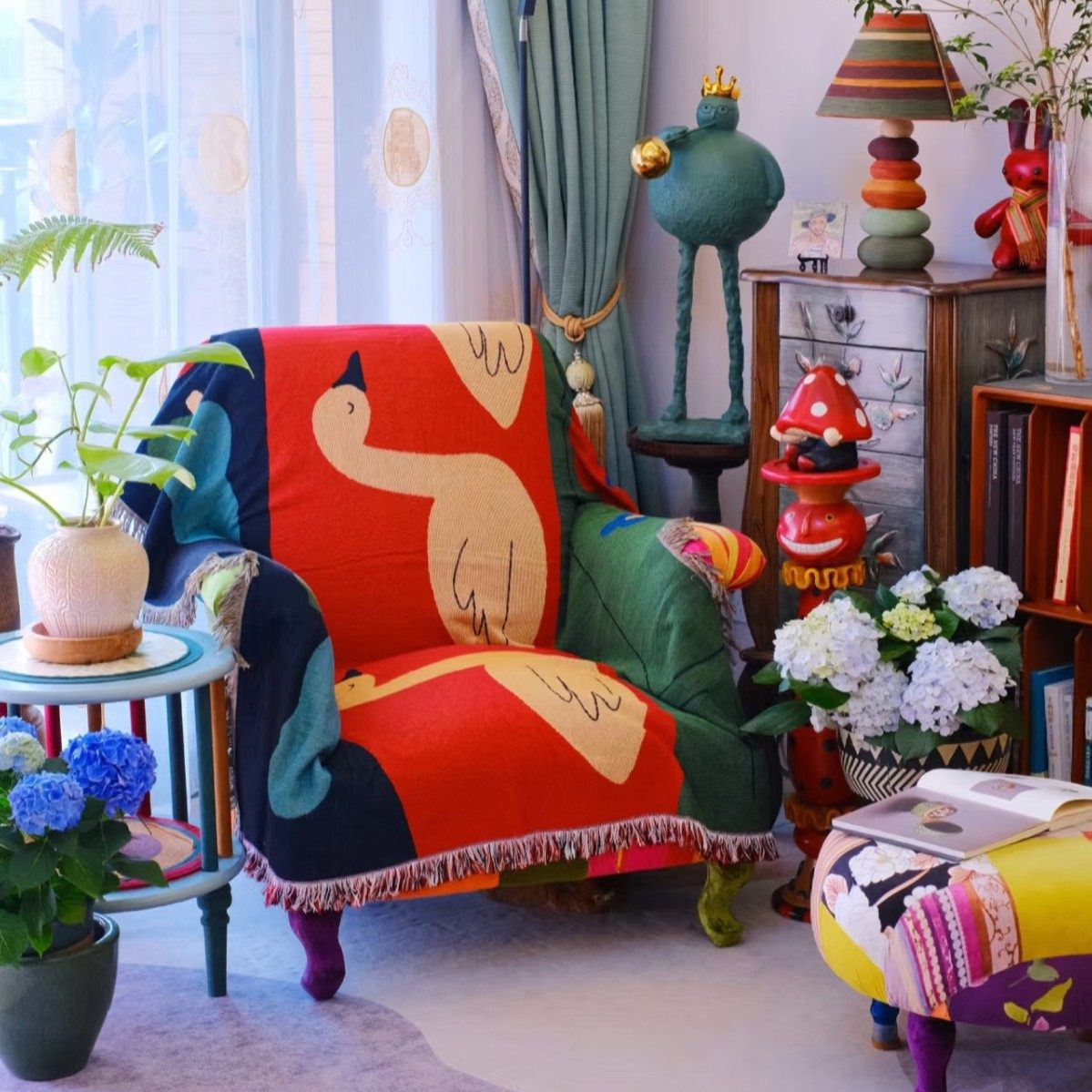 美式乡村繁花沙发巾沙发套盖毯家用沙发盖布户外露营休闲毯,居家布艺,沙发垫,淘宝优惠券,粉丝福利购,淘宝优惠卷