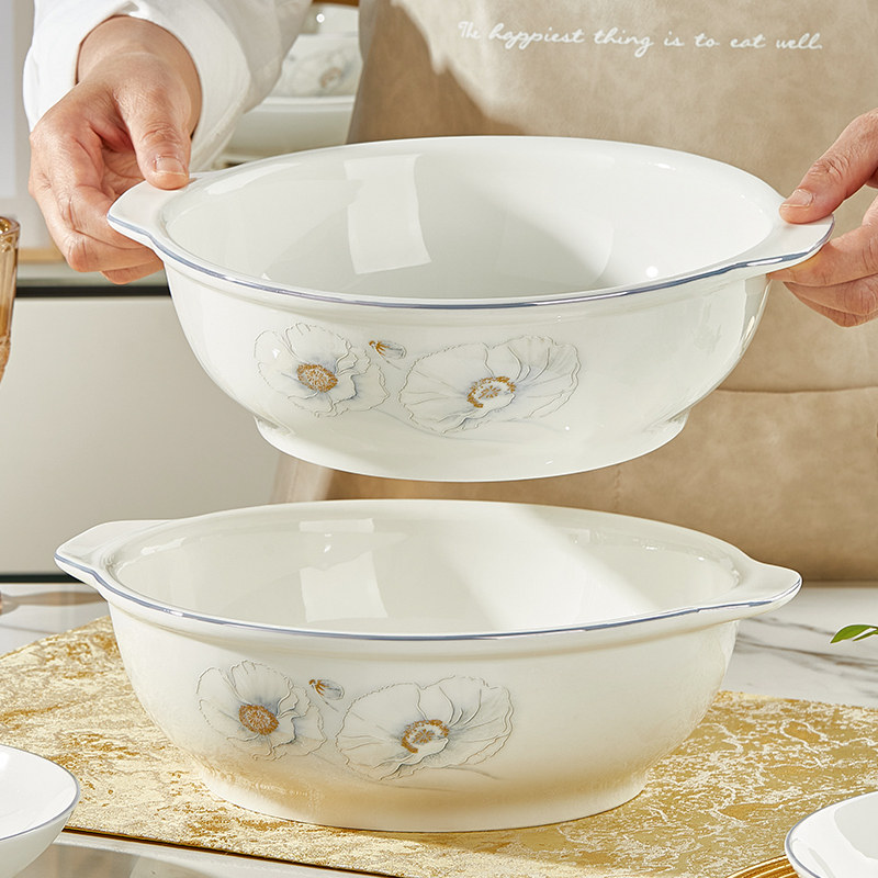 景德镇双耳大汤碗家用2025新款高颜值陶瓷餐具酸菜鱼专用碗大汤盆,餐饮具,碗,淘宝优惠券,粉丝福利购,淘宝优惠卷