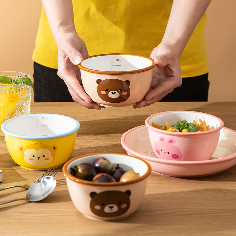 卡通儿童陶瓷碗可爱亲自餐具