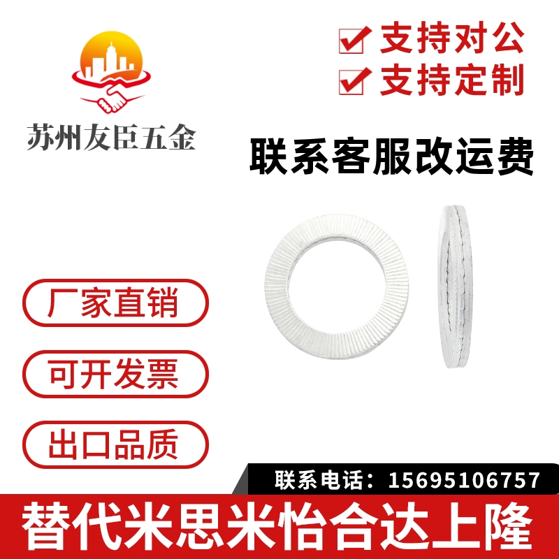 316L不锈钢双叠自锁防松垫圈DIN25201嵌入式锁紧垫片NL3SS-NL42SS