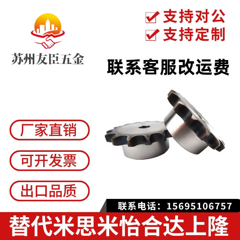 6分链轮日标12B45钢链轮10齿11/12/13/14/15/16/17/18/19/20-30齿