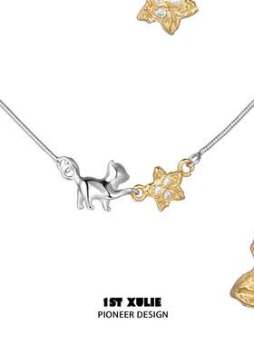 摘星猫纯银项链不掉色原创小众设计高级感锁骨链2025新款