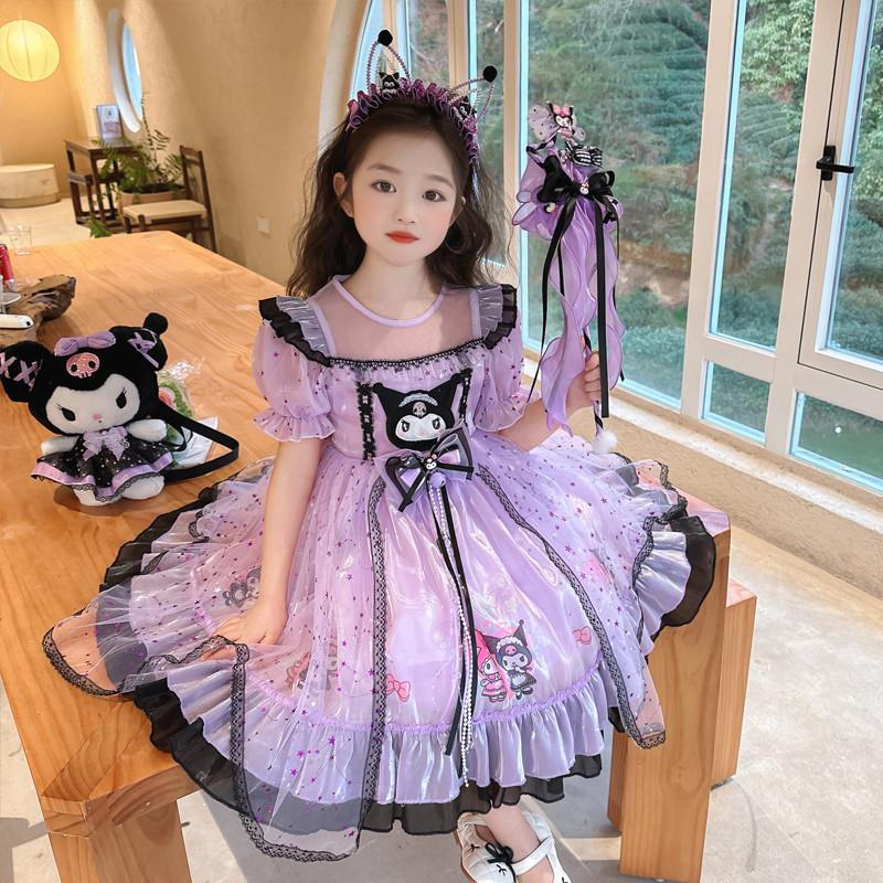 女童库洛米公主裙夏季洋气女孩洛丽塔裙子儿童生日礼服绝美连衣裙