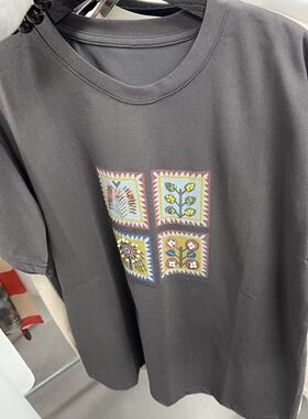 MO&ROSY 【花屿漫岛】 百搭圆领个性短袖MR327C030