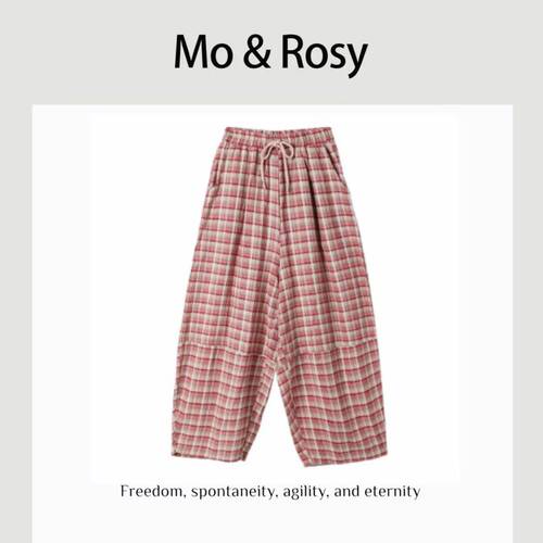 MO&ROSY【格纹经典】 个性格子松紧腰裤MR703C533