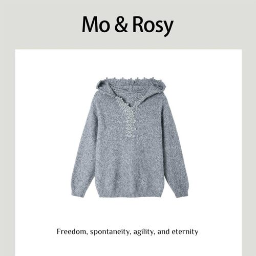 MO&ROSY【温斯顿少女】 个性花边帽针织上衣MR821Z058
