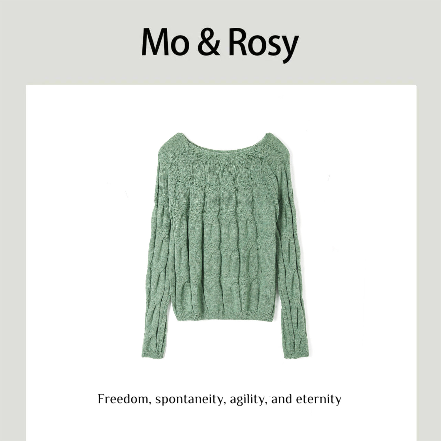 MO&ROSY【漫游街道】  小众百搭麻花个性毛衣MR821D105