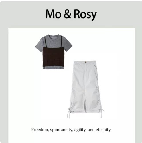 MO&ROSY【静夜浪漫】气质假两件时尚套装MR513S063