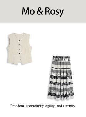 【入驻首秀】MO&ROSY【矜贵千金】个性无袖收腰套装MR327X117