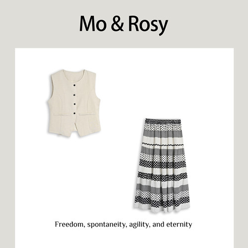 【入驻首秀】MO&ROSY【矜贵千金】个性无袖收腰套装MR327X117