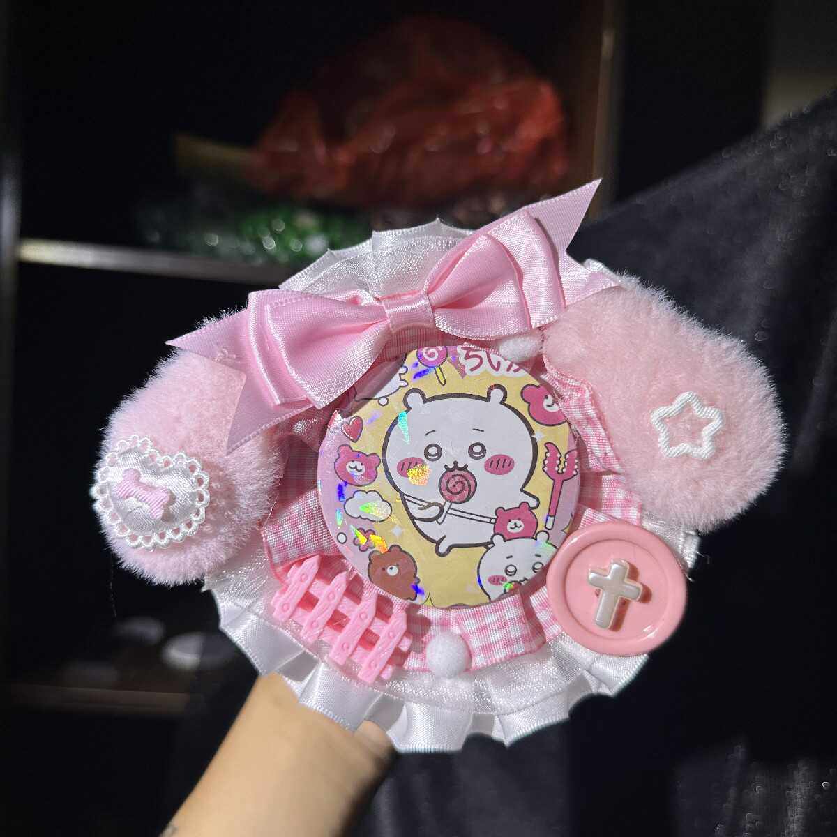 原创动漫小狗可爱底托手工胸针