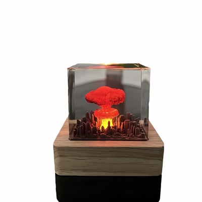 DIY树脂核爆蘑菇云桌小夜灯摆件