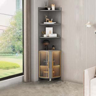 转角柜墙角柜客厅边角柜三角柜转角收纳柜置物架拐角柜三角形角柜