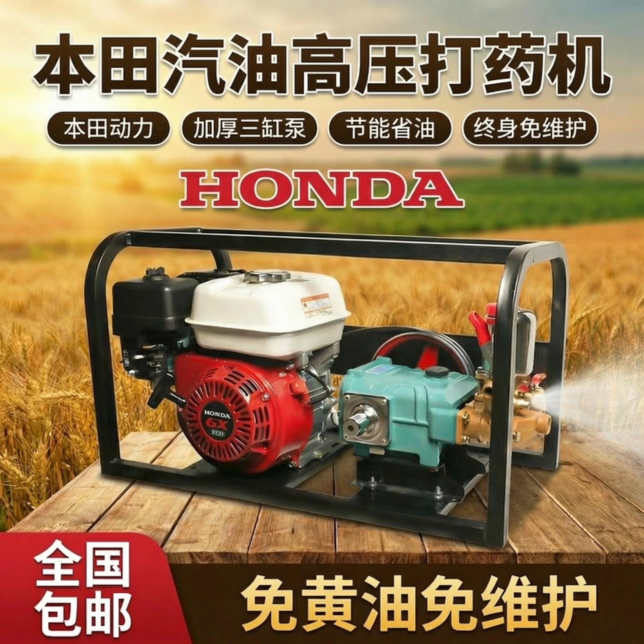 进口本田汽油高压农用打药机