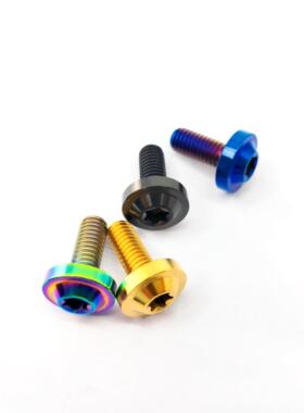 M5系列-飞碟头内梅花钛合金螺丝-灰色脉冲阳极氧化军工品质钛TC4