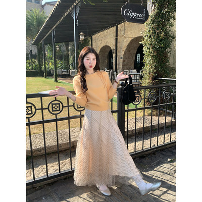 【雾色云纱】韩版波点温