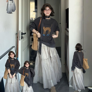 2026新款早春韩系慵懒风卫衣连衣裙子女早春今年流行爆款长裙套装