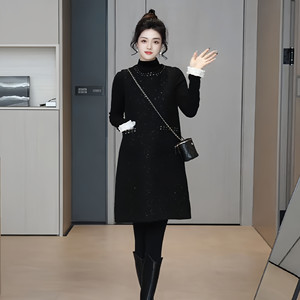 高级感小香风气质背心连衣裙2025年春秋新款重工显瘦马甲裙两件套