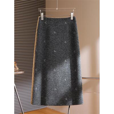 超好看羊毛半身裙女冬季2