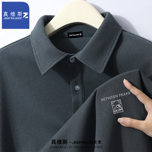 真维斯Z+polo衫男士夏季2024新款潮牌休闲宽松半袖翻领短袖T恤男H