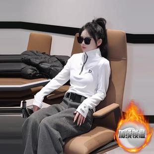 设计半拉链立领长袖 修身 卫衣女春季 保暖打底衫 显瘦上衣潮 新款 时尚