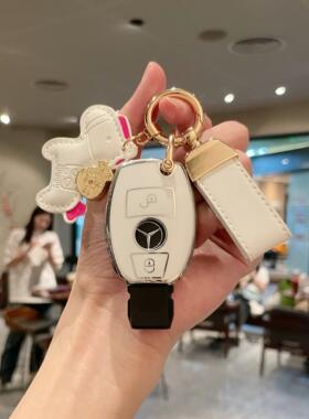 奔驰GLA200钥匙套glk300扣b200/a220/AMG/SL400/G级R级壳GLC包女