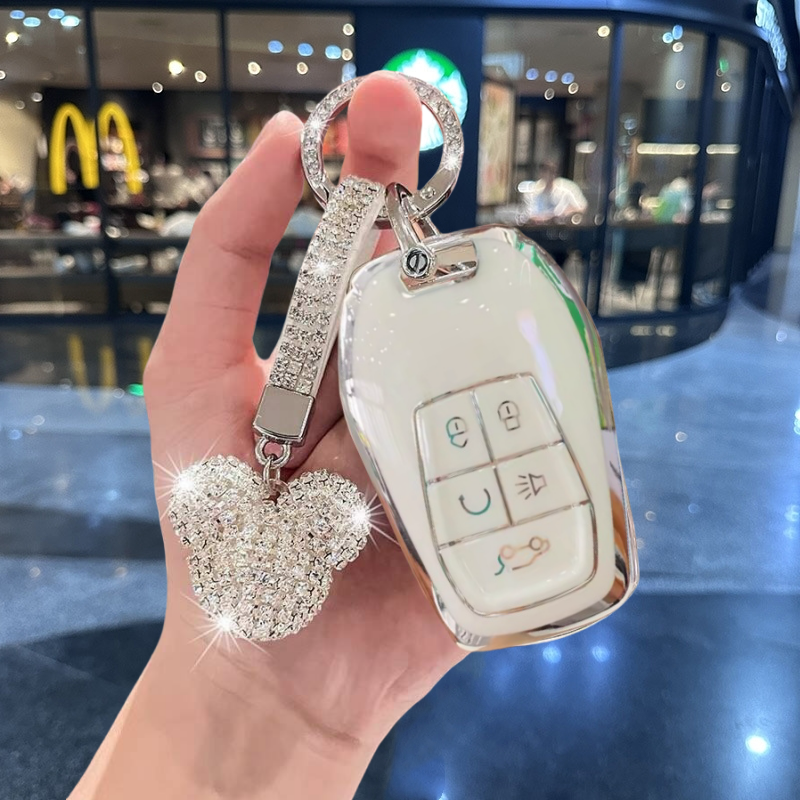 适用东南DX7钥匙套专用博朗dx3东南汽车DX3车钥匙壳高档扣包男女