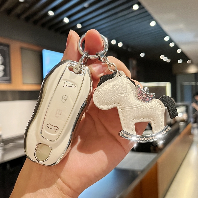 适用2025款24款保时捷Macan EV车钥匙套新macan新能源壳马卡扣包