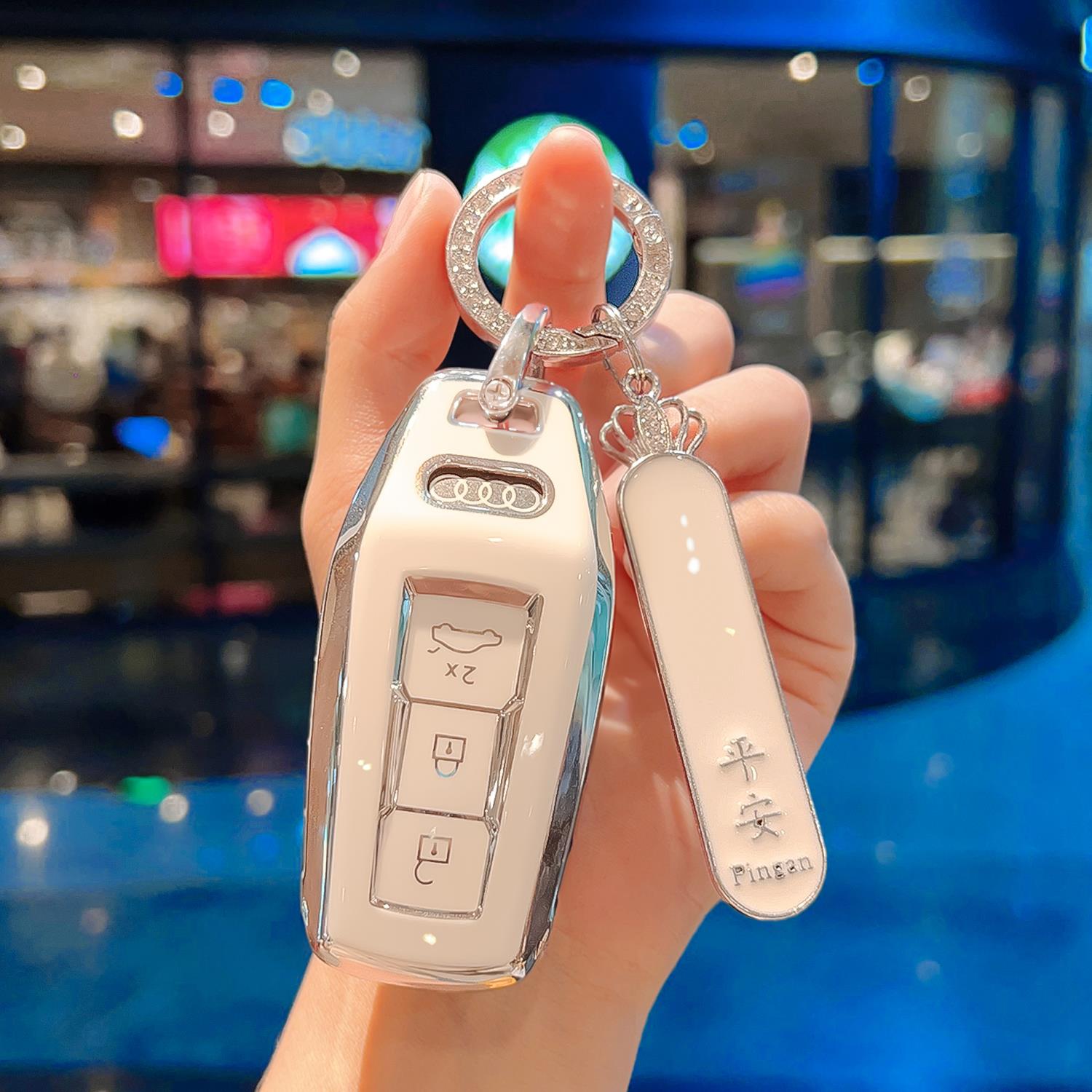 上汽奥迪a5l钥匙套2026一汽Q6Letron女专用汽车壳扣包2025/26新款