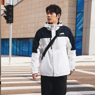 匹克三合一冲锋衣秋冬男女户外可脱卸外套防风加绒保暖时尚 百搭