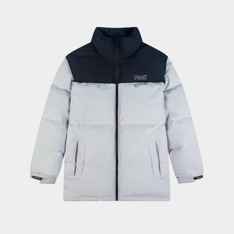 匹克保暖立领男子面包服羽绒服