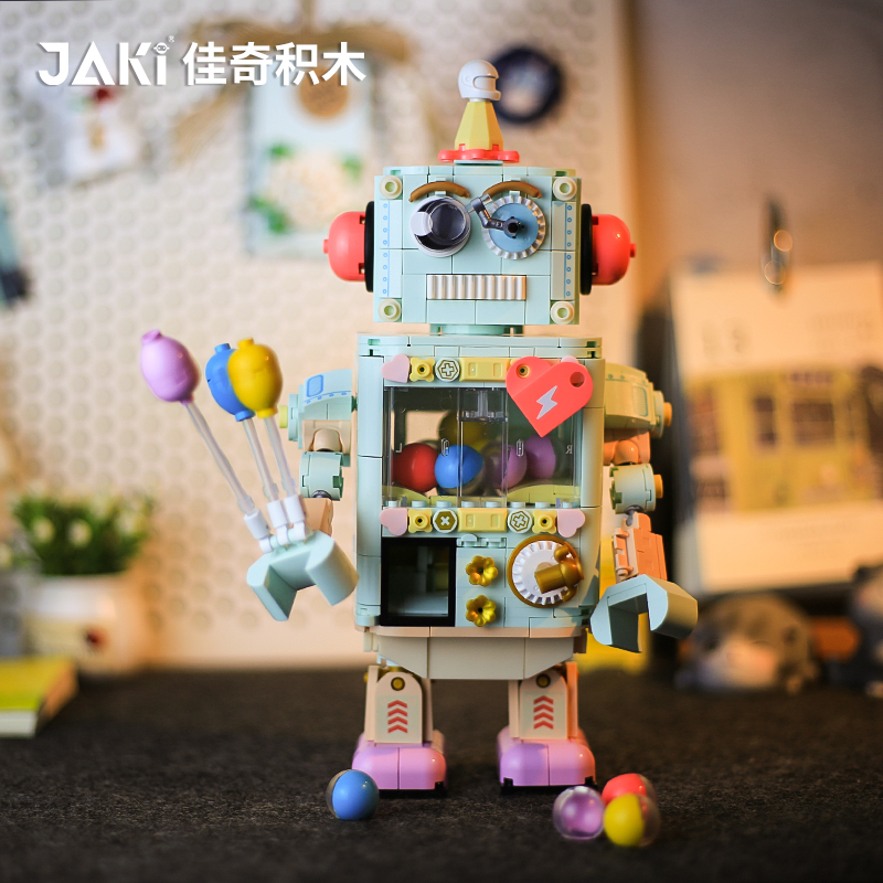 JAKI佳奇积木益智玩具扭蛋机器人